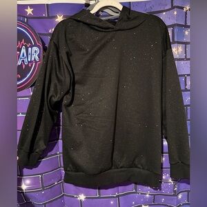NEW Black Sparkle Hoodie Size Medium